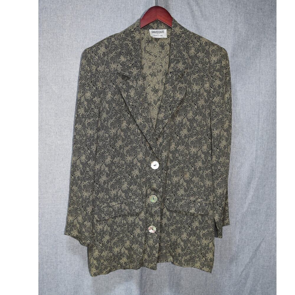 David Dart Vintage Floral Jacquard Blazer Jacket Force One Collection
